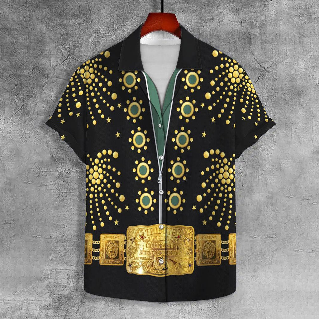 OodieGang Elvis The Fireworks UNISEX CASUAL HAWAIIAN SHIRT - OodieGang.com