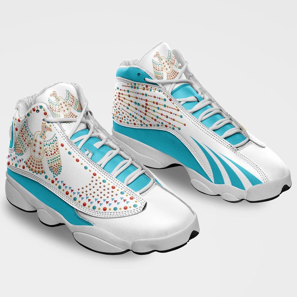 OodieGang Elvis Thunderbird Unisex AJ13 Shoes White - OodieGang.com