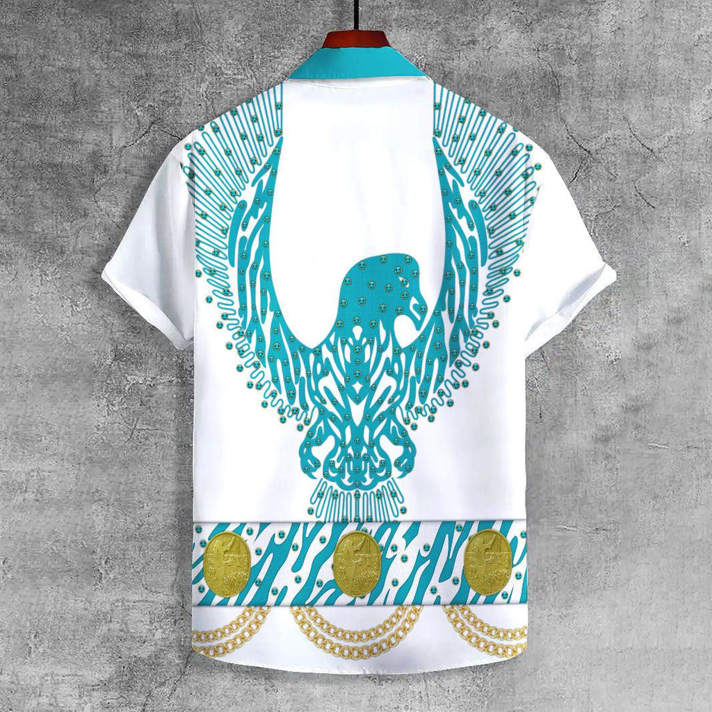 OodieGang Elvis Turquoise Phoenix UNISEX CASUAL HAWAIIAN SHIRT - OodieGang.com