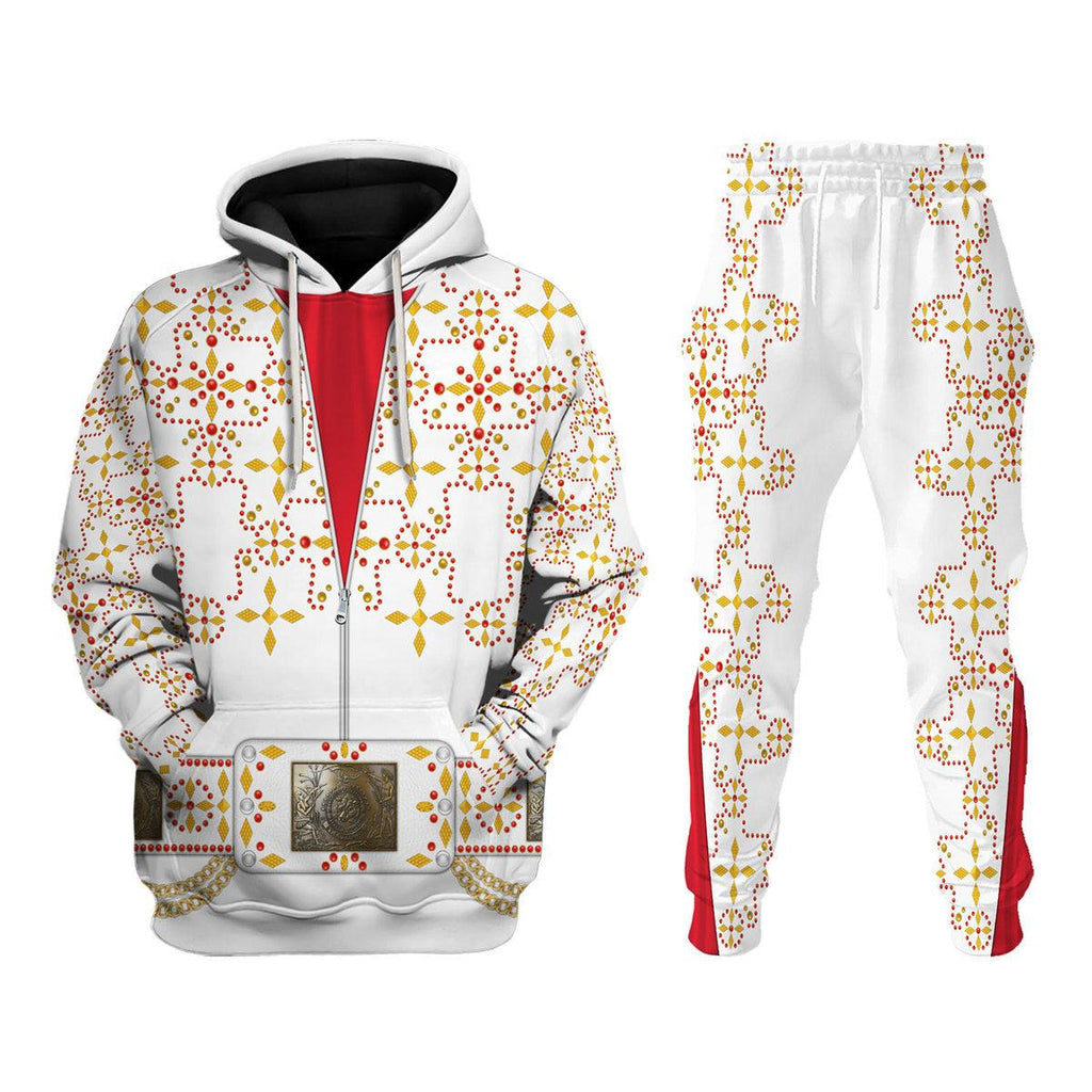 Oodiegang Elvis White Conquistador Costume Hoodie Sweatshirt T-Shirt Sweatpants - Oodiegang.com