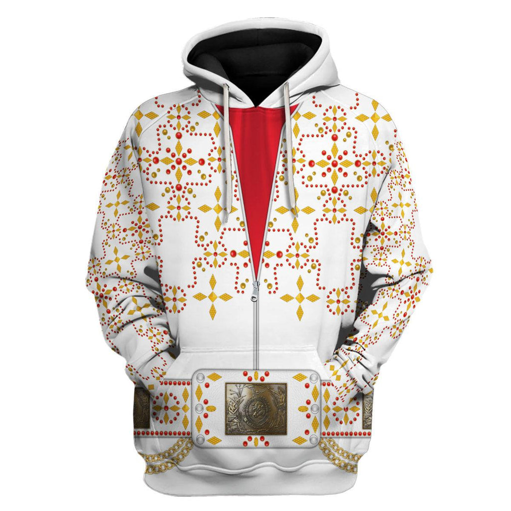 Oodiegang Elvis White Conquistador Costume Hoodie Sweatshirt T-Shirt Sweatpants - Oodiegang.com