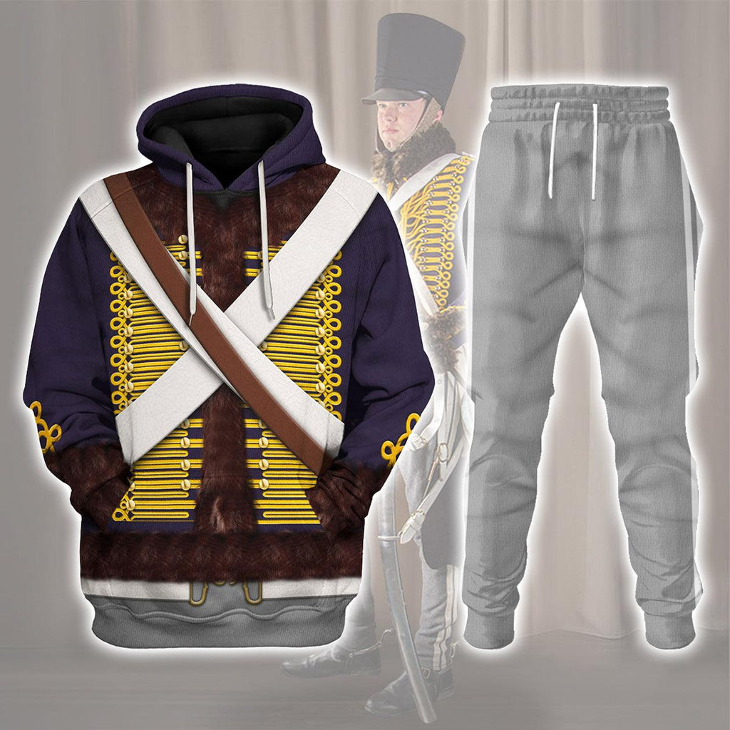 Oodiegang English Hussar-Campaign Dress (1806-1815) Uniform All Over Print Hoodie Sweatshirt T-Shirt Tracksuit - Oodiegang.com