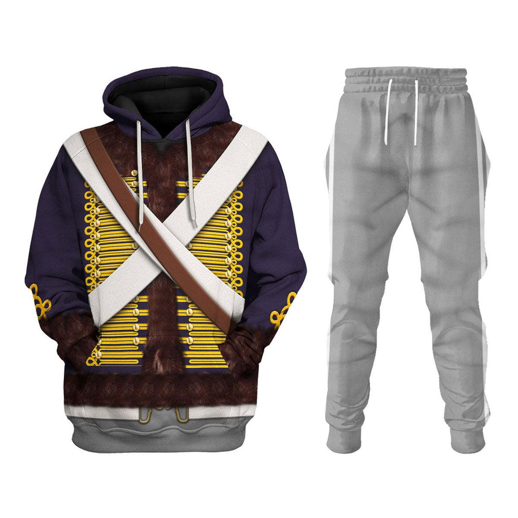 Oodiegang English Hussar-Campaign Dress (1806-1815) Uniform All Over Print Hoodie Sweatshirt T-Shirt Tracksuit - Oodiegang.com