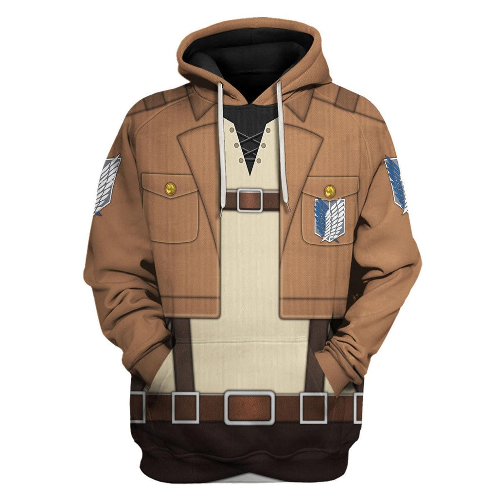 OodieGang Eren Yeager Costume Hoodie Sweatshirt T-Shirt Sweatpants - OodieGang.com