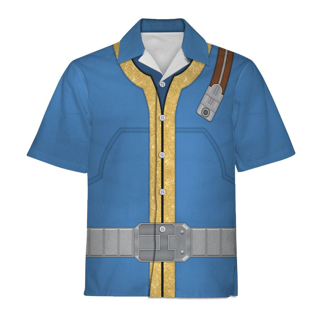 OodieGang Fallout 4 FO Nate Vault 111 Blue Uniform Hoodie Sweatshirt T-Shirt Tracksuit - OodieGang.com