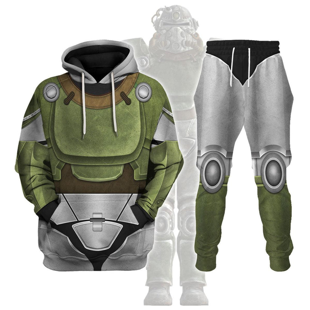 CustomsPig Fallout T-51b Power Armor Hoodie Sweatshirt T-Shirt Tracksuit - CustomsPig.com