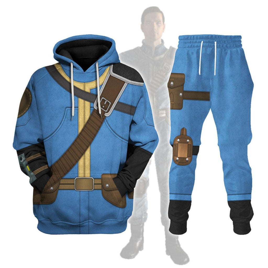 CustomsPig Fallout The Lone Wanderer Cosplay Tracksuit Hoodie Sweatshirt T-Shirt Tracksuit - CustomsPig.com