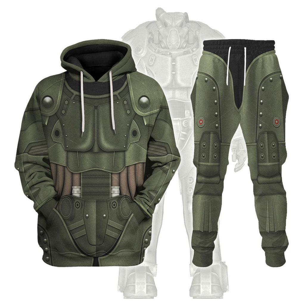 CustomsPig Fallout X-01 Power Armor Hoodie Sweatshirt T-Shirt Tracksuit - CustomsPig.com