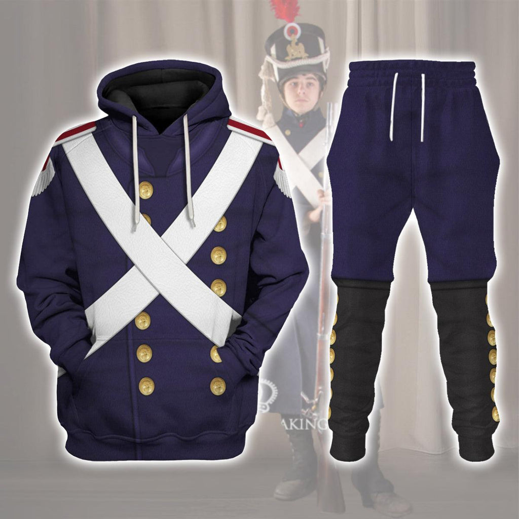 Oodiegang French Imperial Guard-Young Guard Fusalier-Campaign Dress-1815 Uniform All Over Print Hoodie Sweatshirt T-Shirt Tracksuit - DucG