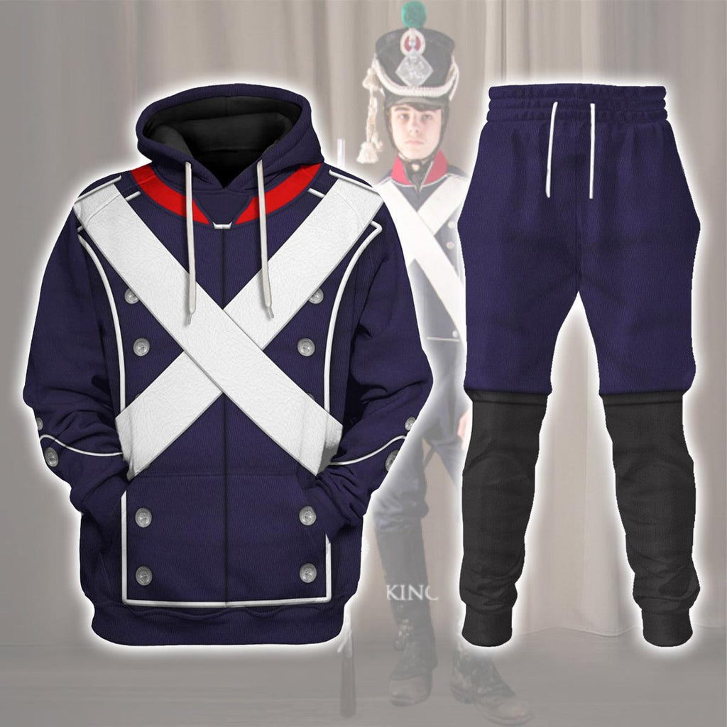 Oodiegang French Light Infantry-1812-1815 Uniform All Over Print Hoodie Sweatshirt T-Shirt Tracksuit - DucG