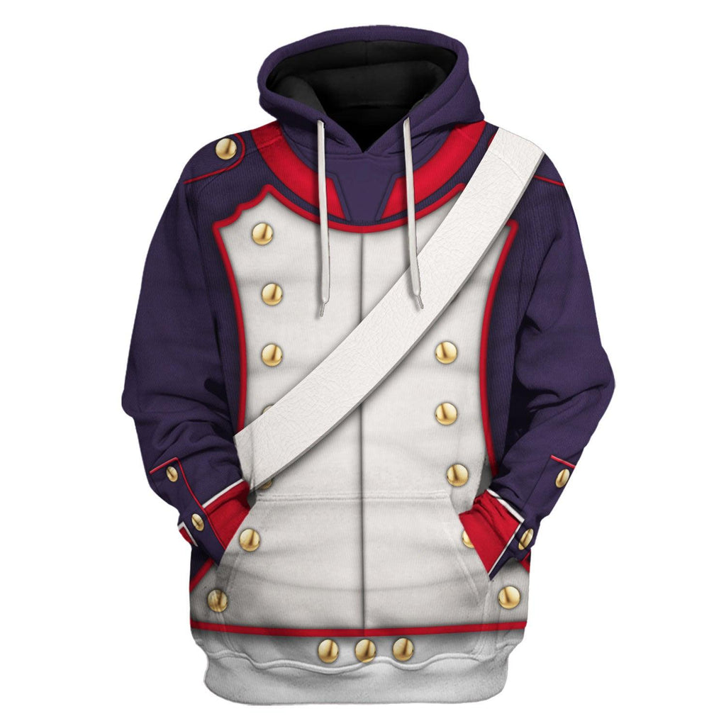 Oodiegang French Line Infantry-Centre Company (1812-1815) Uniform All Over Print Hoodie Sweatshirt T-Shirt Tracksuit - DucG