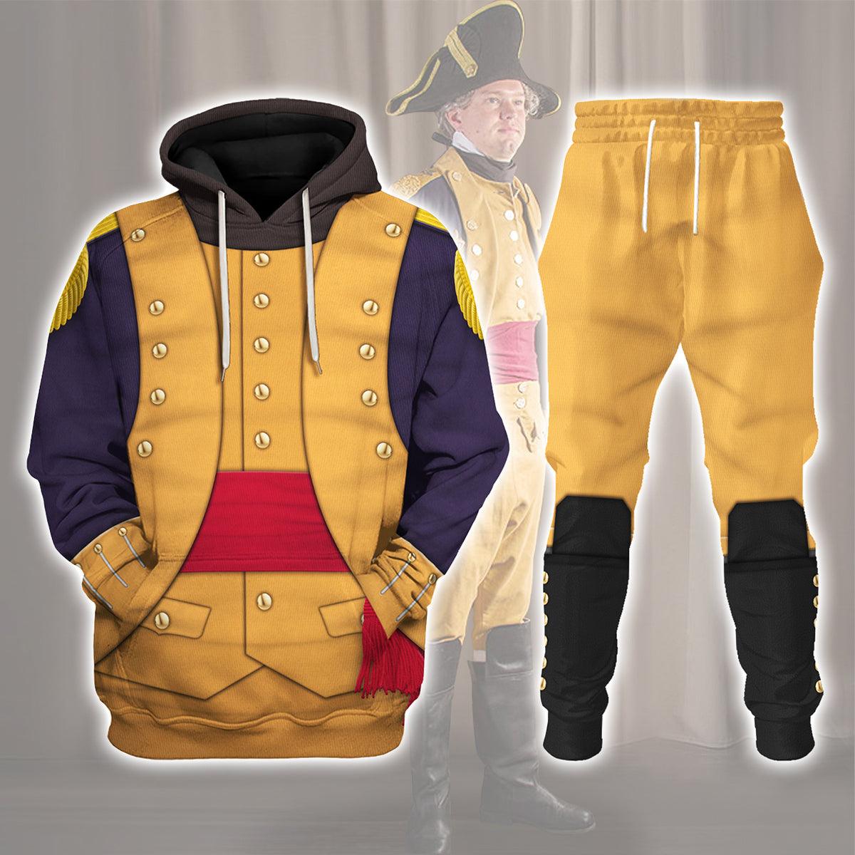 MakerHuman George Washington Uniform All Over Print Hoodie Sweatshirt ...