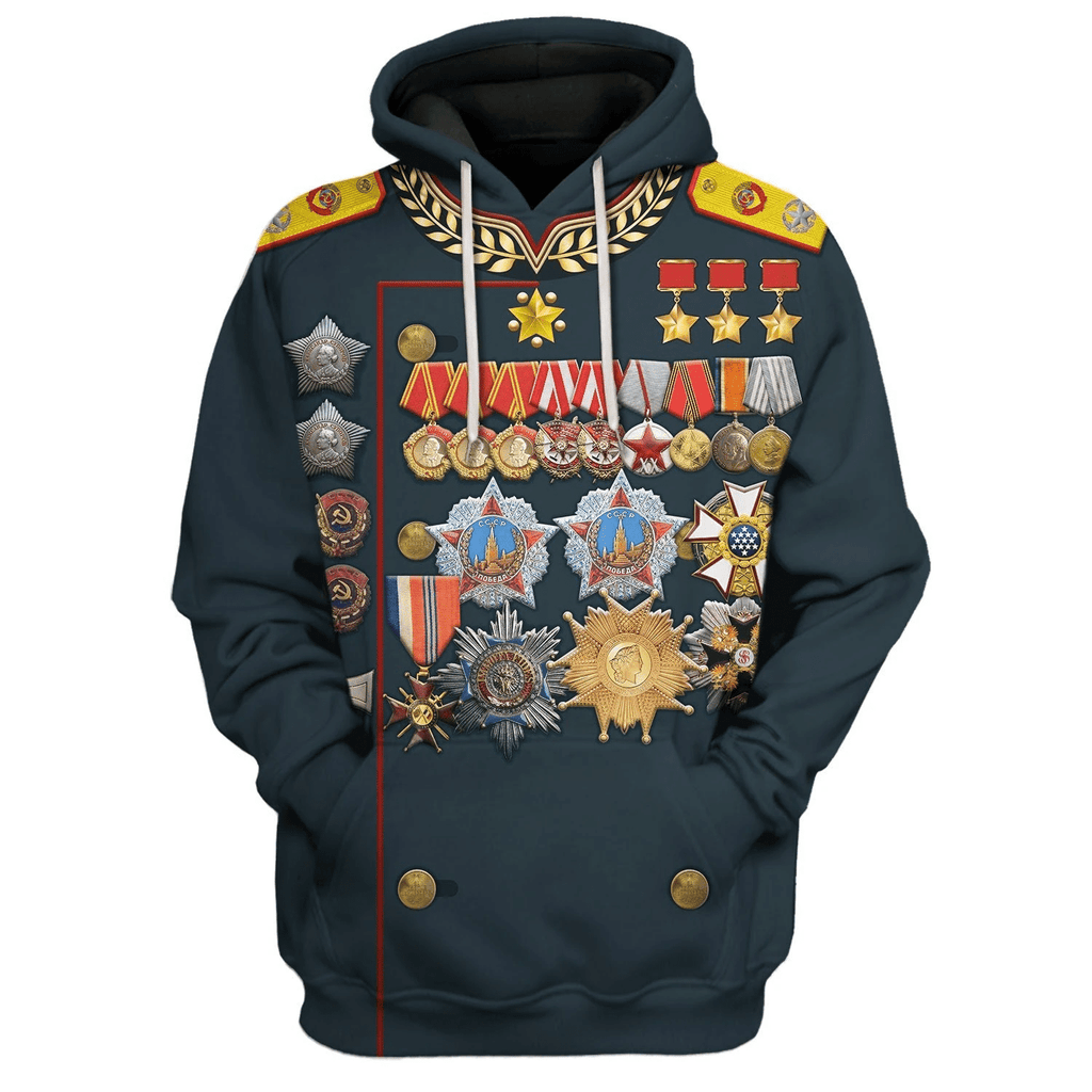 OodieGang Georgy Zhukov Soviet General and Marshal Of The Soviet Costume Hoodie Sweatshirt T-Shirt Tracksuit - OodieGang.com