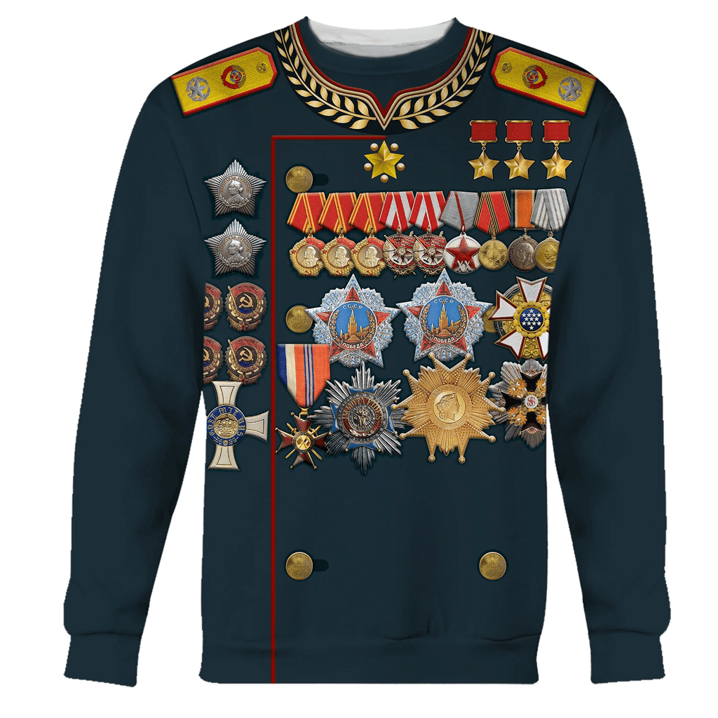 OodieGang Georgy Zhukov Soviet General and Marshal Of The Soviet Costume Hoodie Sweatshirt T-Shirt Tracksuit - OodieGang.com