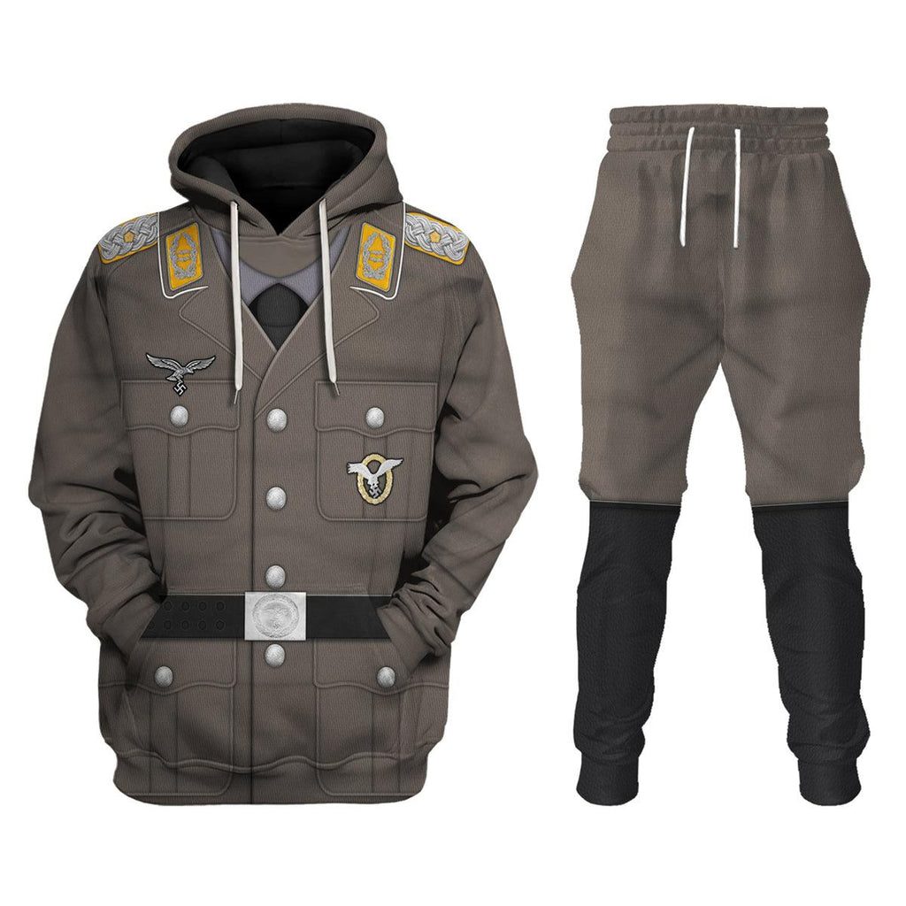 Oodiegang German Air Force (Luftwaffe)-Pilot-Full Dress Costume Hoodie Sweatshirt T-Shirt Tracksuit - Oodiegang.com