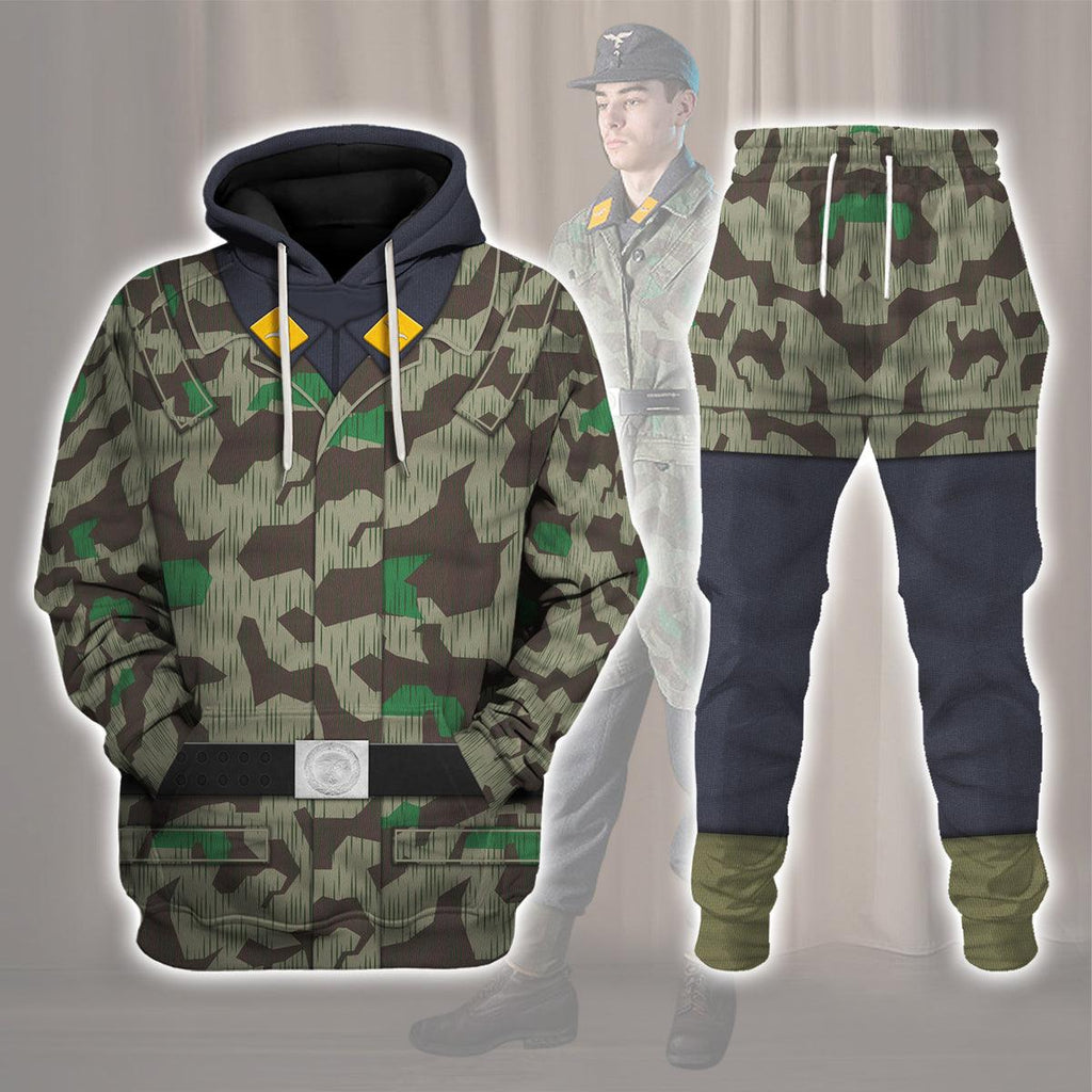 Oodiegang German Parachutist-Splinter Pattern Smock-Basic Uniform Costume Hoodie Sweatshirt T-Shirt Tracksuit - Oodiegang.com