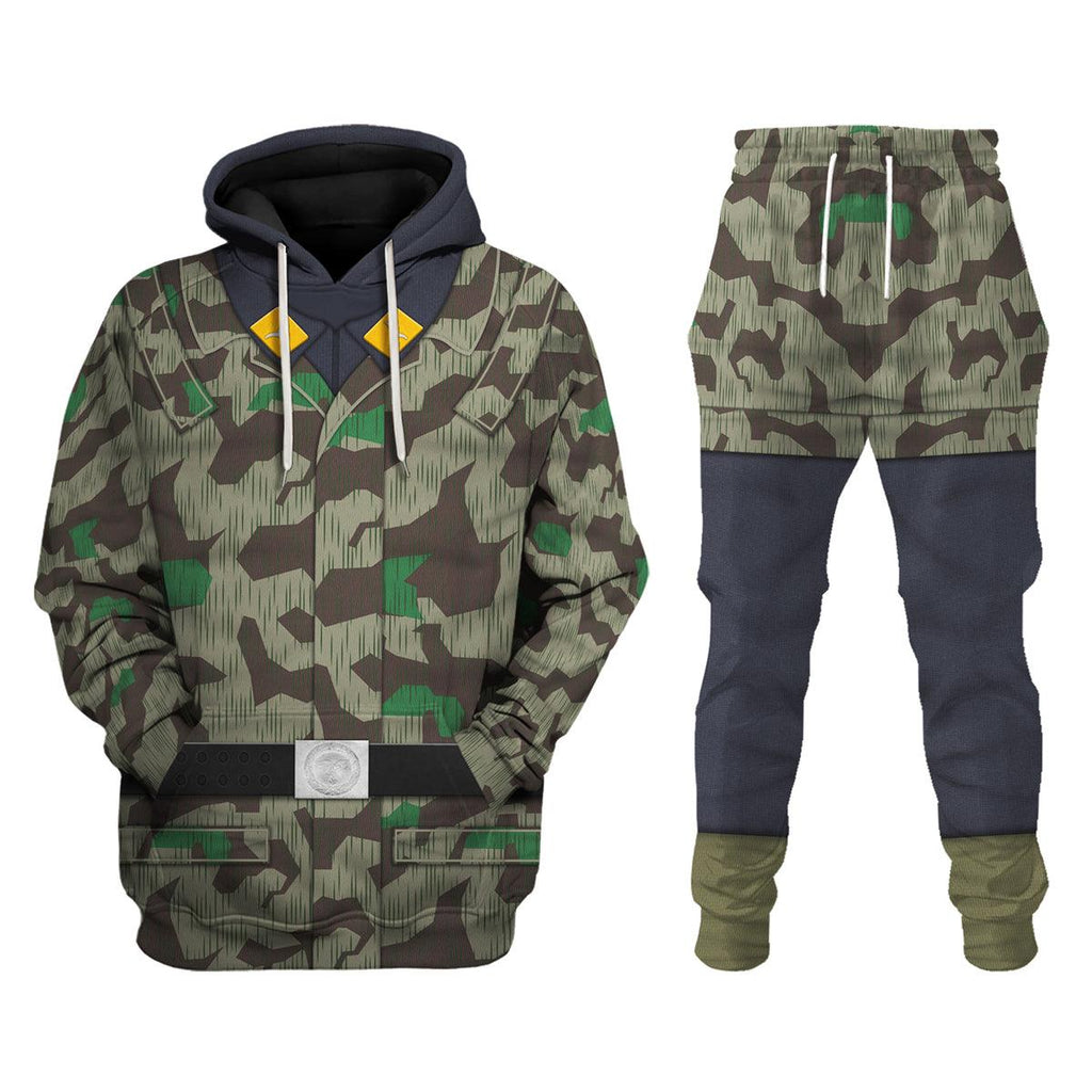 Oodiegang German Parachutist-Splinter Pattern Smock-Basic Uniform Costume Hoodie Sweatshirt T-Shirt Tracksuit - Oodiegang.com