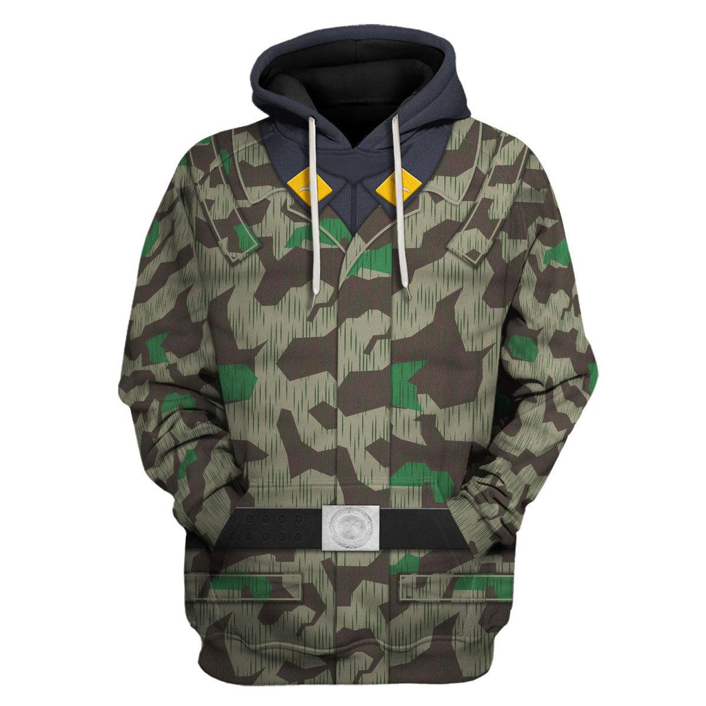 Oodiegang German Parachutist-Splinter Pattern Smock-Basic Uniform Costume Hoodie Sweatshirt T-Shirt Tracksuit - Oodiegang.com