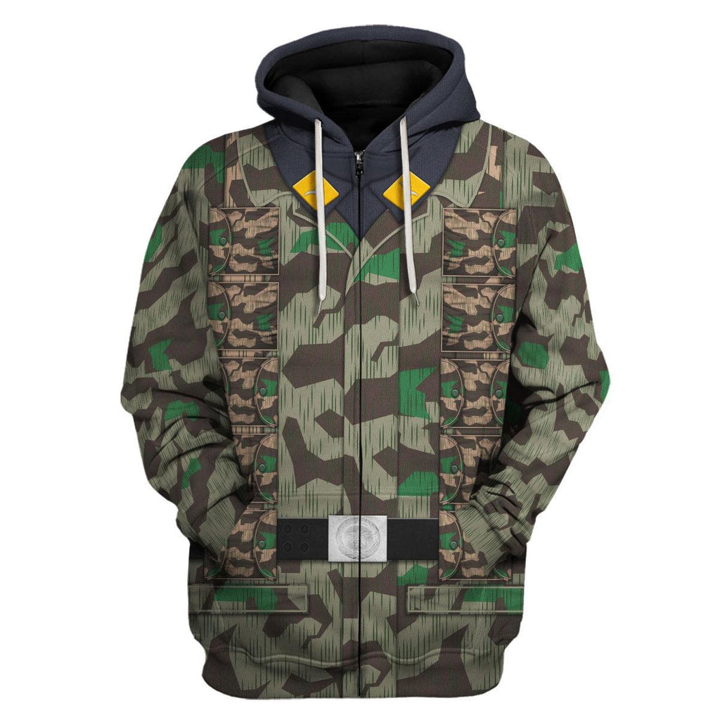 Oodiegang German Parachutist-Splinter Pattern Smock-Combat Uniform Costume Hoodie Sweatshirt T-Shirt Tracksuit - Oodiegang.com