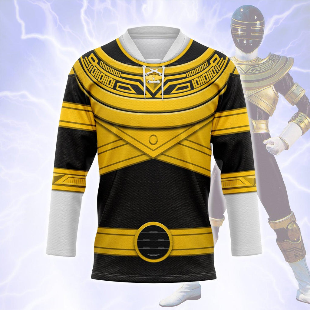 OodieGang Gold Power Rangers Zeo Hockey Jersey - OodieGang.com