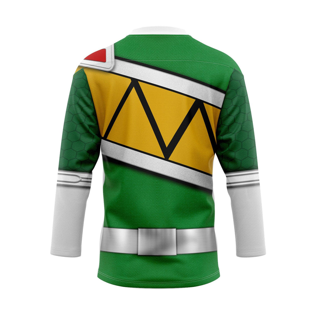 OodieGang Green Power Rangers Dino Charge Hockey Jersey - OodieGang.com