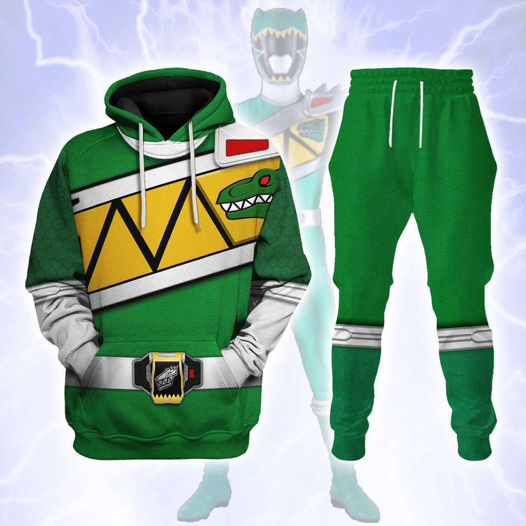 OodieGang Green Power Rangers Dino Charge Hoodies Sweatshirt T-shirt Hawaiian Tracksuit - OodieGang.com