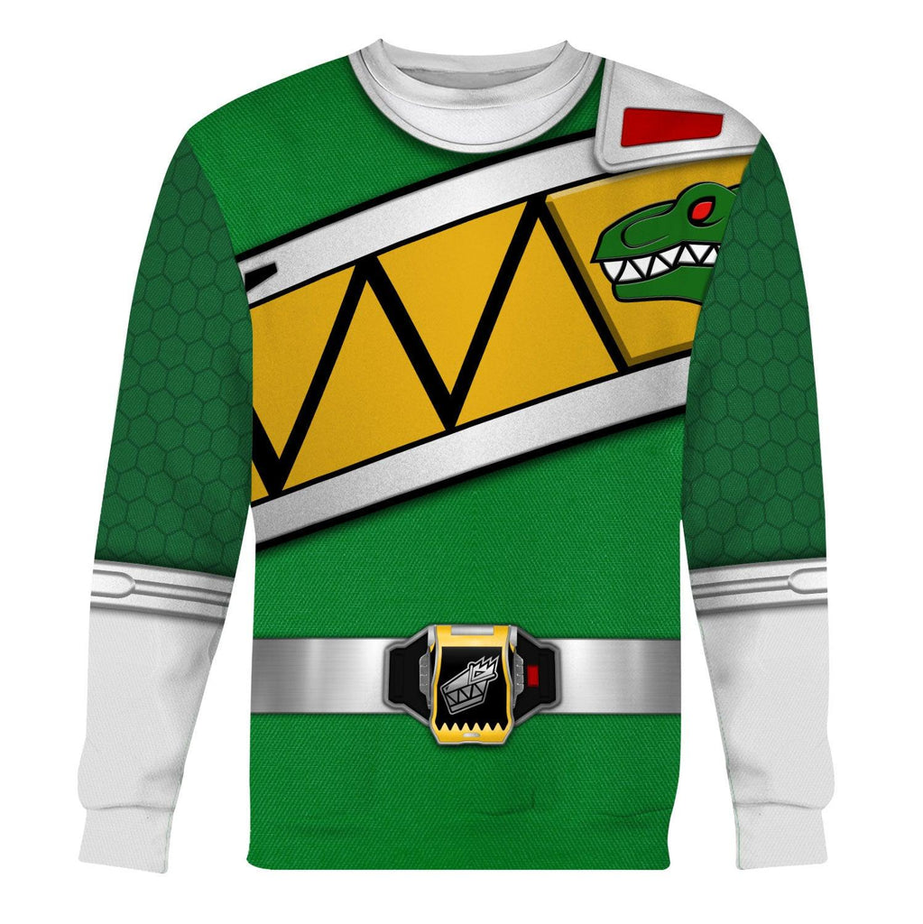 OodieGang Green Power Rangers Dino Charge Hoodies Sweatshirt T-shirt Hawaiian Tracksuit - OodieGang.com