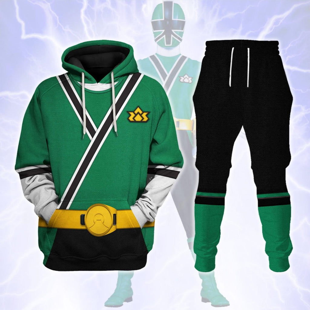 Oodiegang Green Power Rangers Samurai Hoodies Sweatshirt T-shirt Hawaiian Tracksuit - DucG