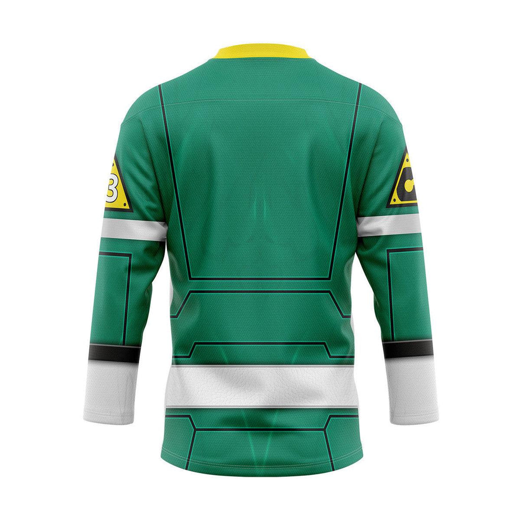 OodieGang Green Power Rangers Turbo Hockey Jersey - OodieGang.com