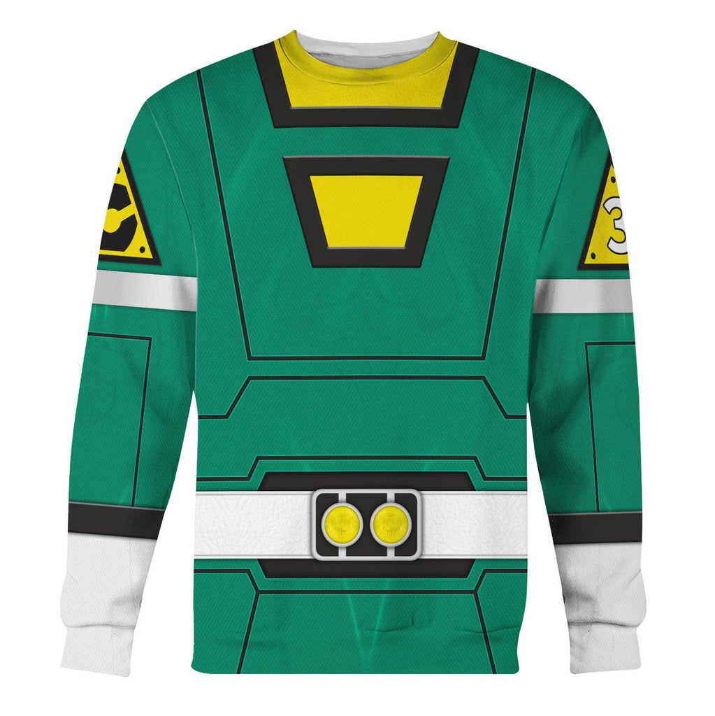 OodieGang Green Power Rangers Turbo Hoodies Sweatshirt T-shirt Hawaiian Tracksuit - OodieGang.com