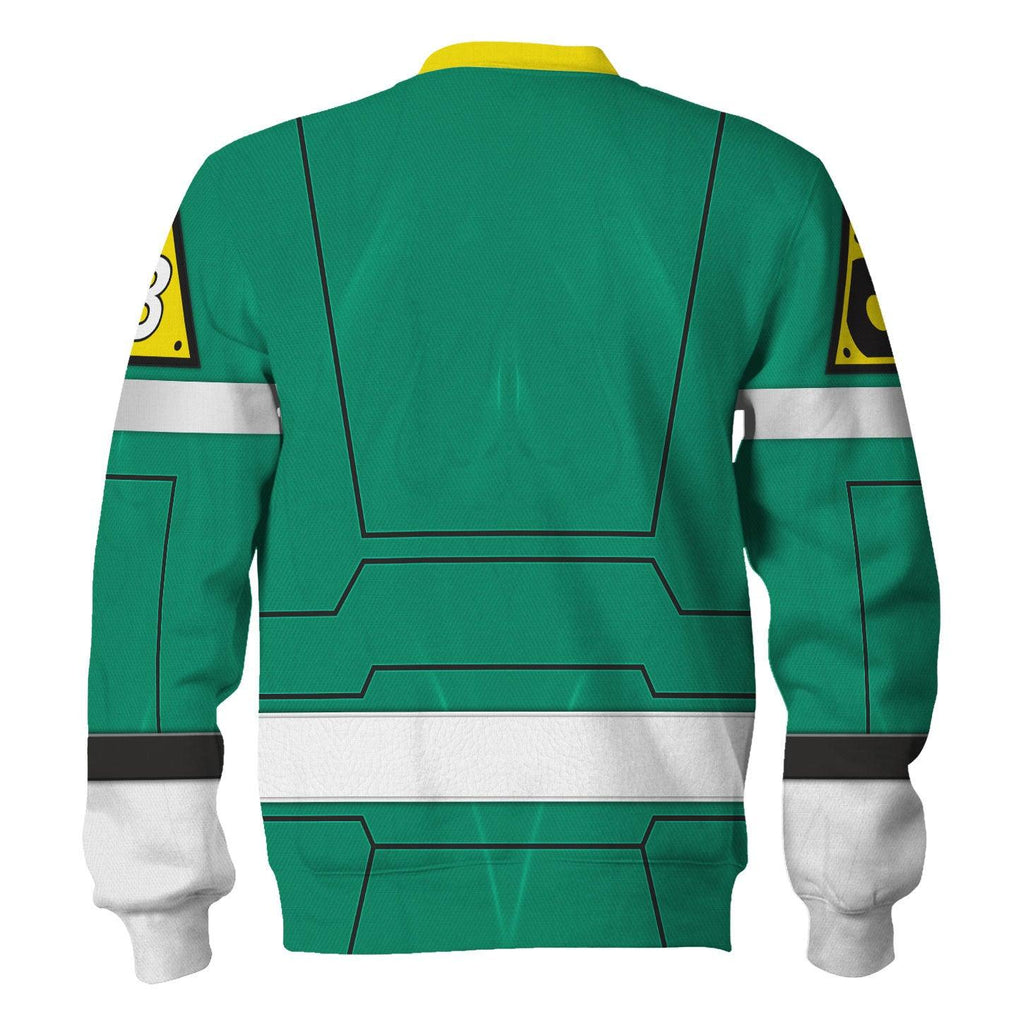 OodieGang Green Power Rangers Turbo Hoodies Sweatshirt T-shirt Hawaiian Tracksuit - OodieGang.com