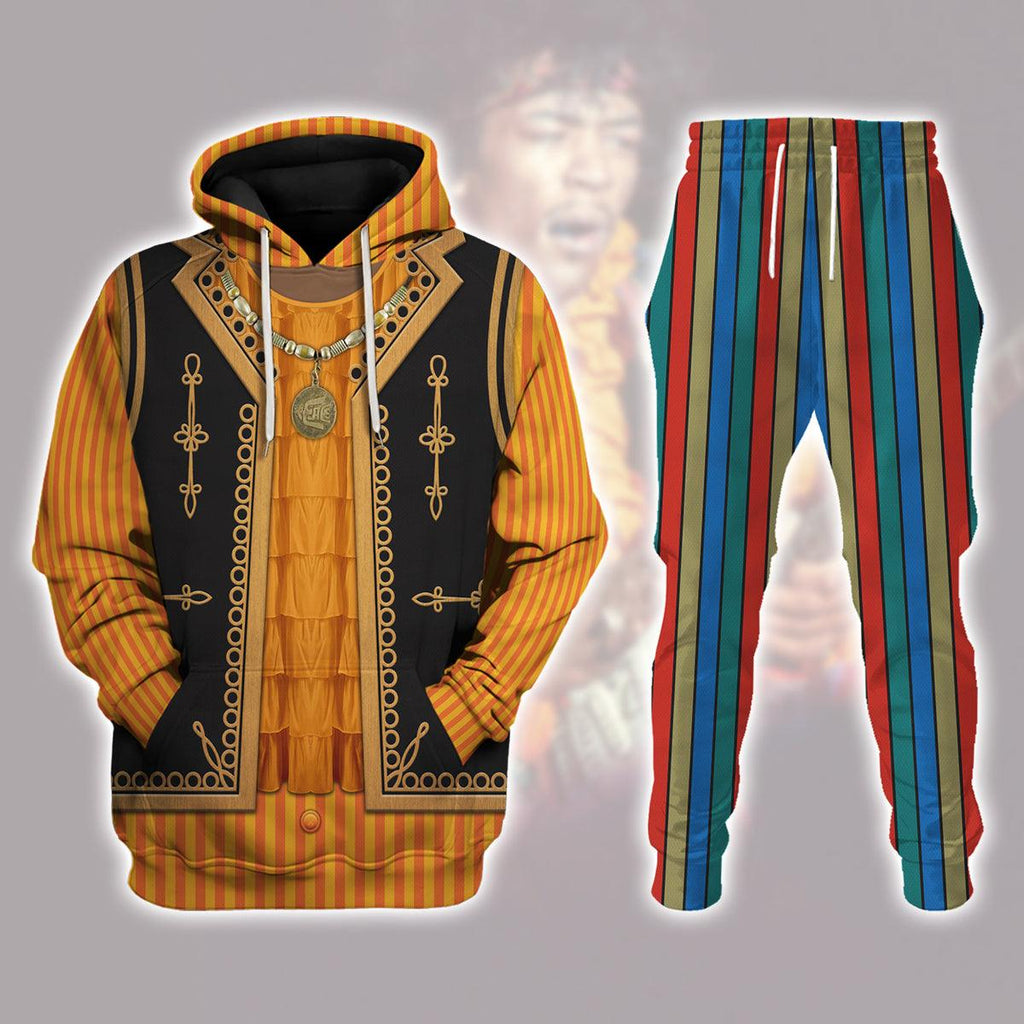 Oodiegang Guitar Burning Outfit Jimi Hendrix Costume Hoodie Sweatshirt T-Shirt Tracksuit - Oodiegang.com