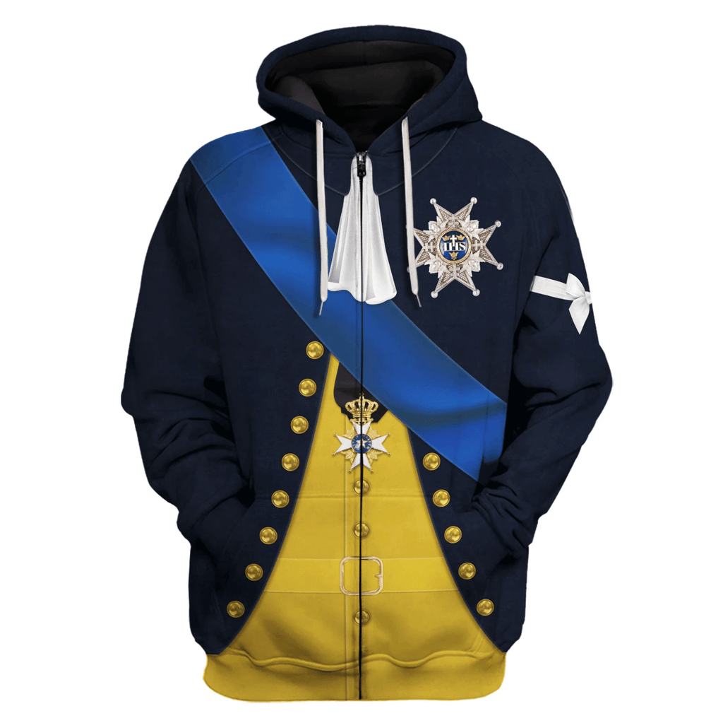 OodieGang Gustav III Monarch of Sweden Costume Hoodie Sweatshirt T-Shirt Tracksuit - OodieGang.com