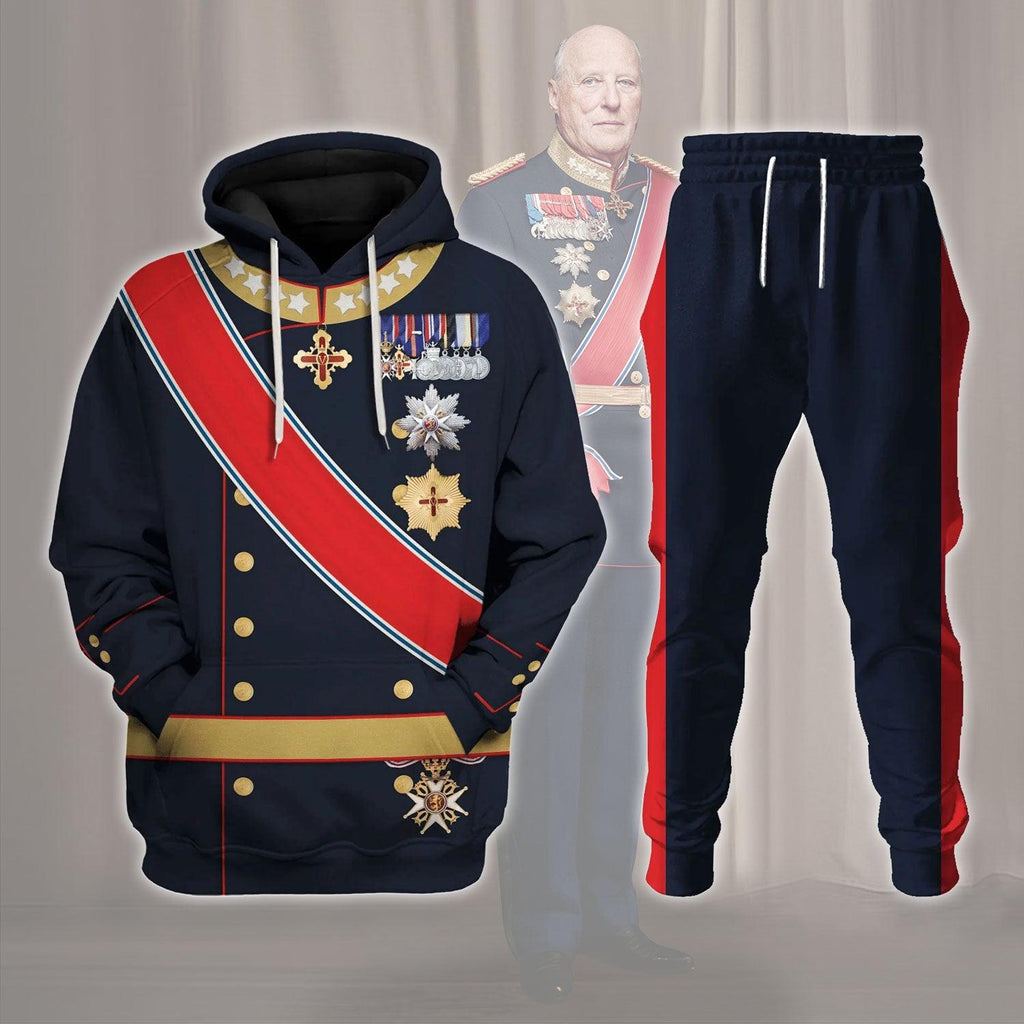 OodieGang Harald V of Norway King of Norway Costume Hoodie Sweatshirt T-Shirt Tracksuit - OodieGang.com