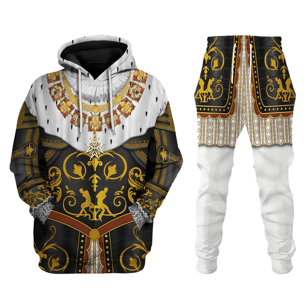 Oodiegang Henry IV De Bourbon Coronation Robes Costume All Over Print Hoodie Sweatshirt T-Shirt Tracksuit - Oodiegang.com