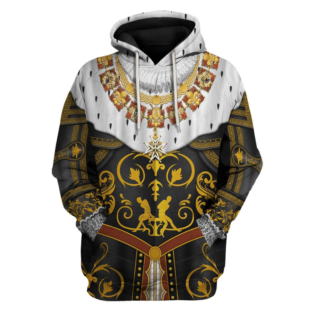 Oodiegang Henry IV De Bourbon Coronation Robes Costume All Over Print Hoodie Sweatshirt T-Shirt Tracksuit - Oodiegang.com