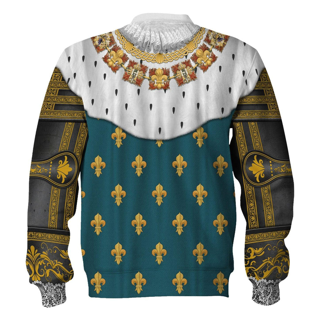 Oodiegang Henry IV of France in Coronation Robes Costume All Over Print Hoodie Sweatshirt T-Shirt Tracksuit - Oodiegang.com