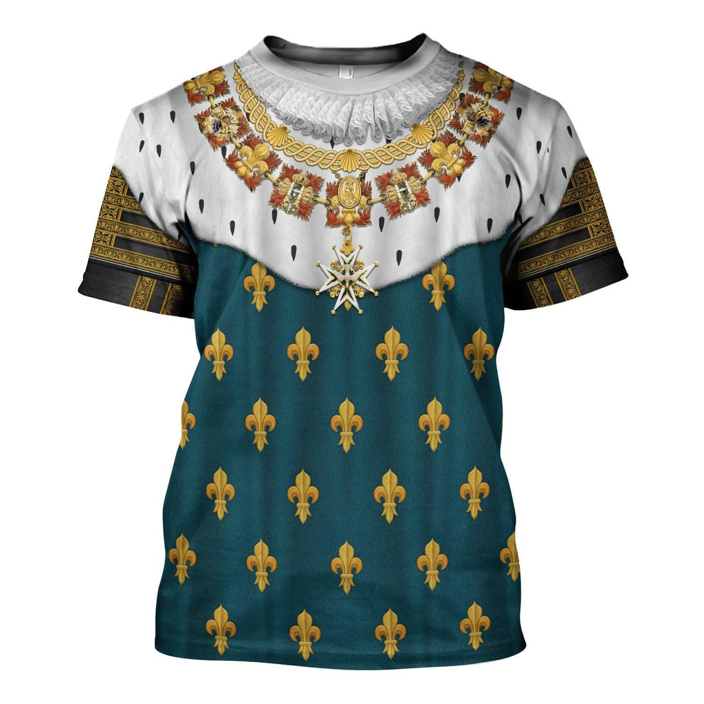 Oodiegang Henry IV of France in Coronation Robes Costume All Over Print Hoodie Sweatshirt T-Shirt Tracksuit - Oodiegang.com