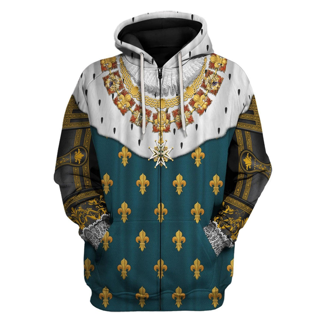 Oodiegang Henry IV of France in Coronation Robes Costume All Over Print Hoodie Sweatshirt T-Shirt Tracksuit - Oodiegang.com