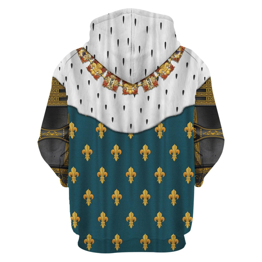 Oodiegang Henry IV of France in Coronation Robes Costume All Over Print Hoodie Sweatshirt T-Shirt Tracksuit - Oodiegang.com