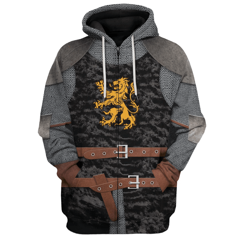 OodieGang Heraldic Knight Black Costume Hoodie Sweatshirt T-Shirt Tracksuit - OodieGang.com