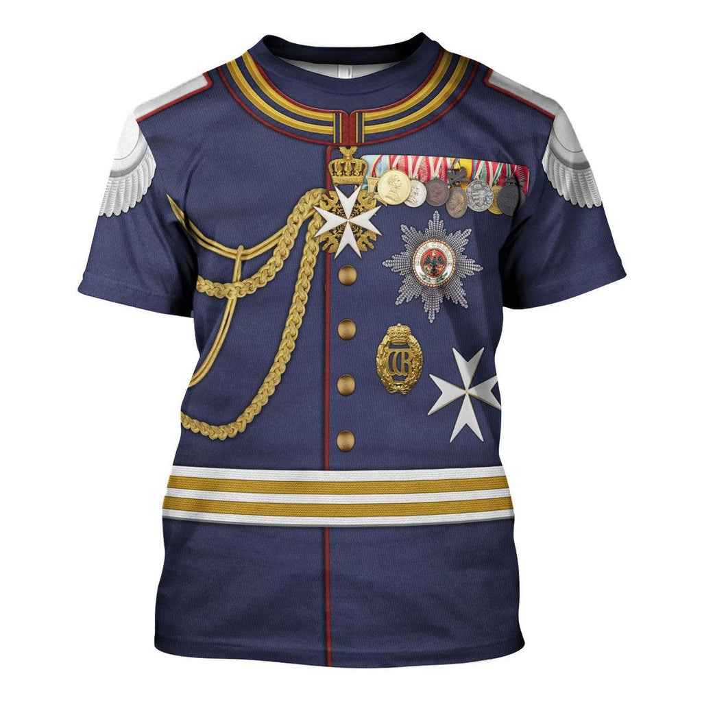 Oodiegang Kaiser Wilhelm II Military Uniform German Emperor Costume Hoodie Sweatshirt T-Shirt Tracksuit - Oodiegang.com