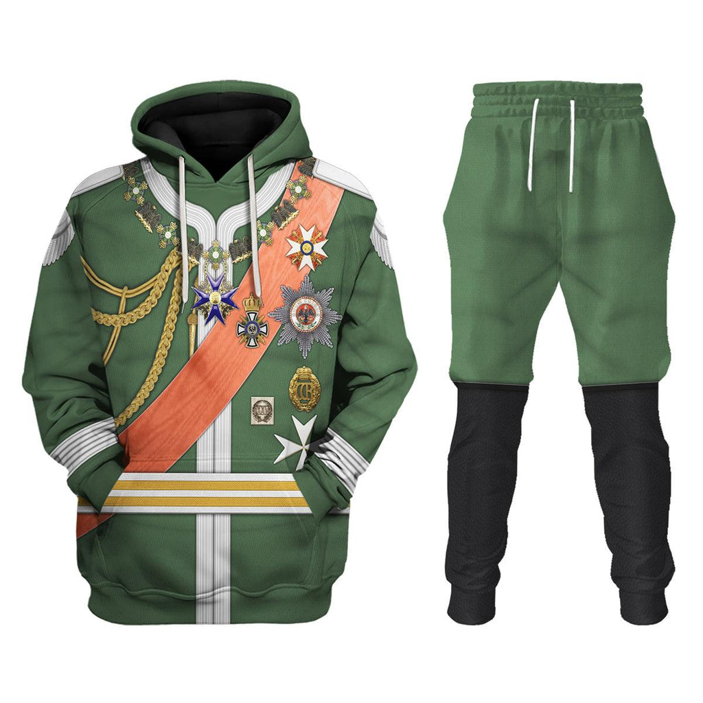 Oodiegang Kaiser Wilhelm II Uniform Dreifarbendruck Costume Hoodie Sweatshirt T-Shirt Tracksuit - Oodiegang.com