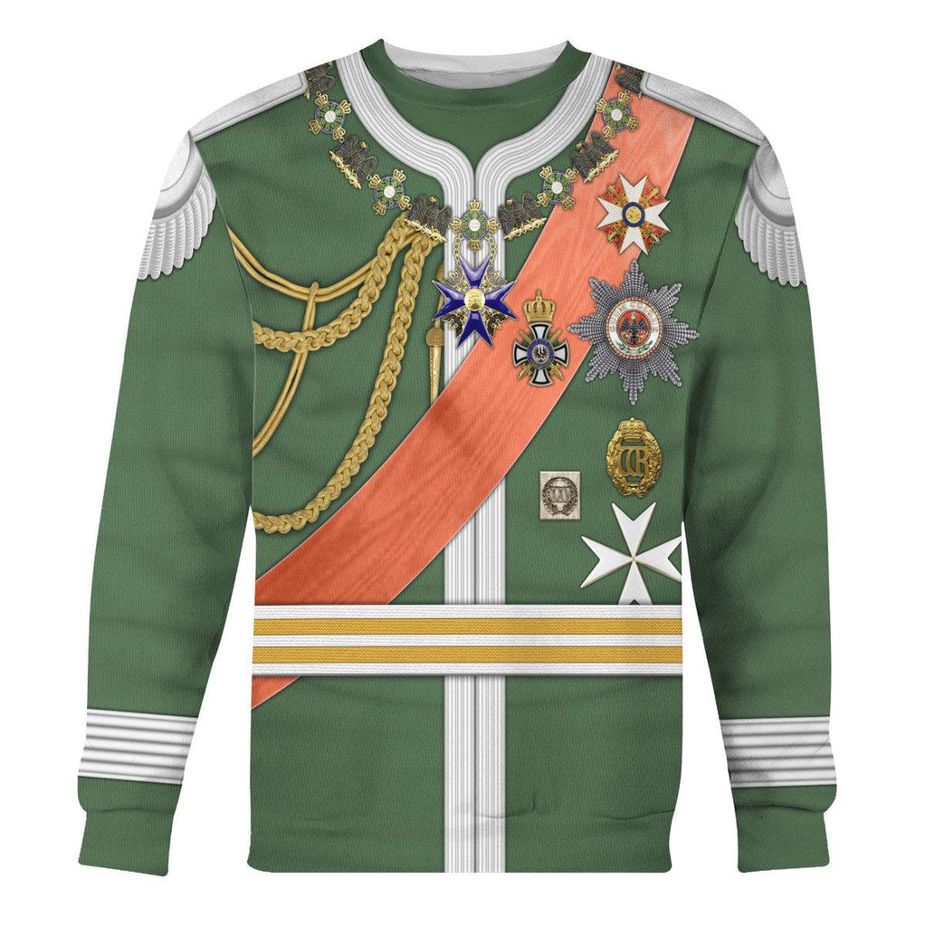 Oodiegang Kaiser Wilhelm II Uniform Dreifarbendruck Costume Hoodie Sweatshirt T-Shirt Tracksuit - Oodiegang.com