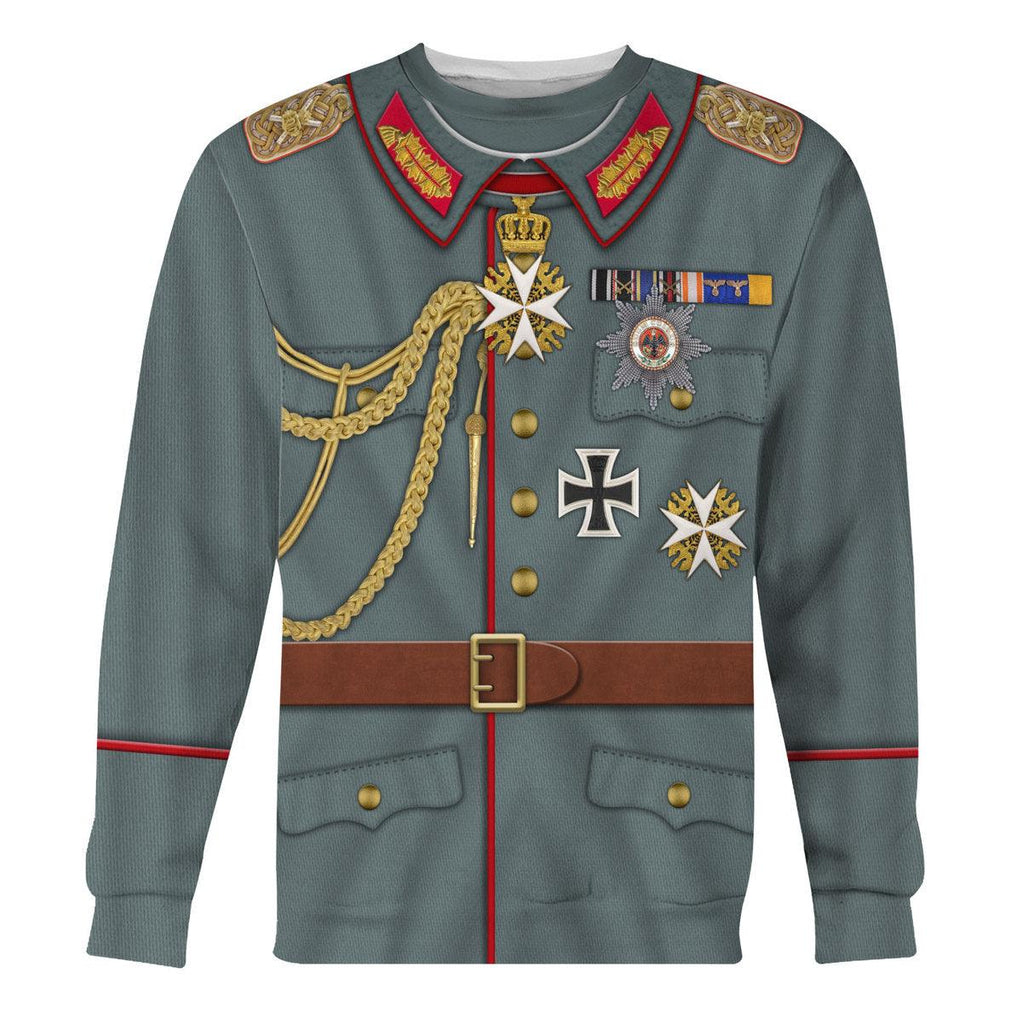 Oodiegang Kaiser Wilhelm II Uniform German Emperor Costume Hoodie Sweatshirt T-Shirt Tracksuit - Oodiegang.com