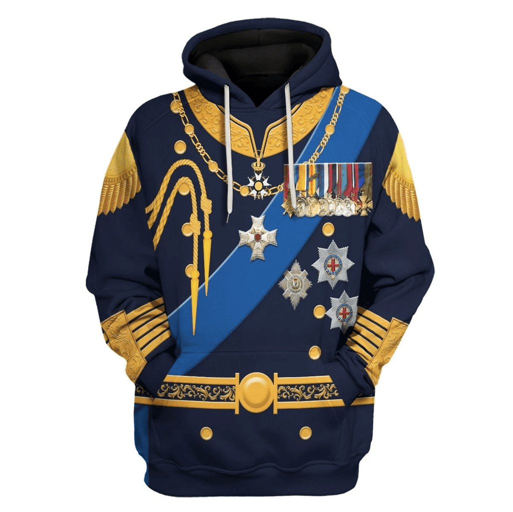 OodieGang King George VI King of United Kingdom Costume Hoodie Sweatshirt T-Shirt Tracksuit - OodieGang.com