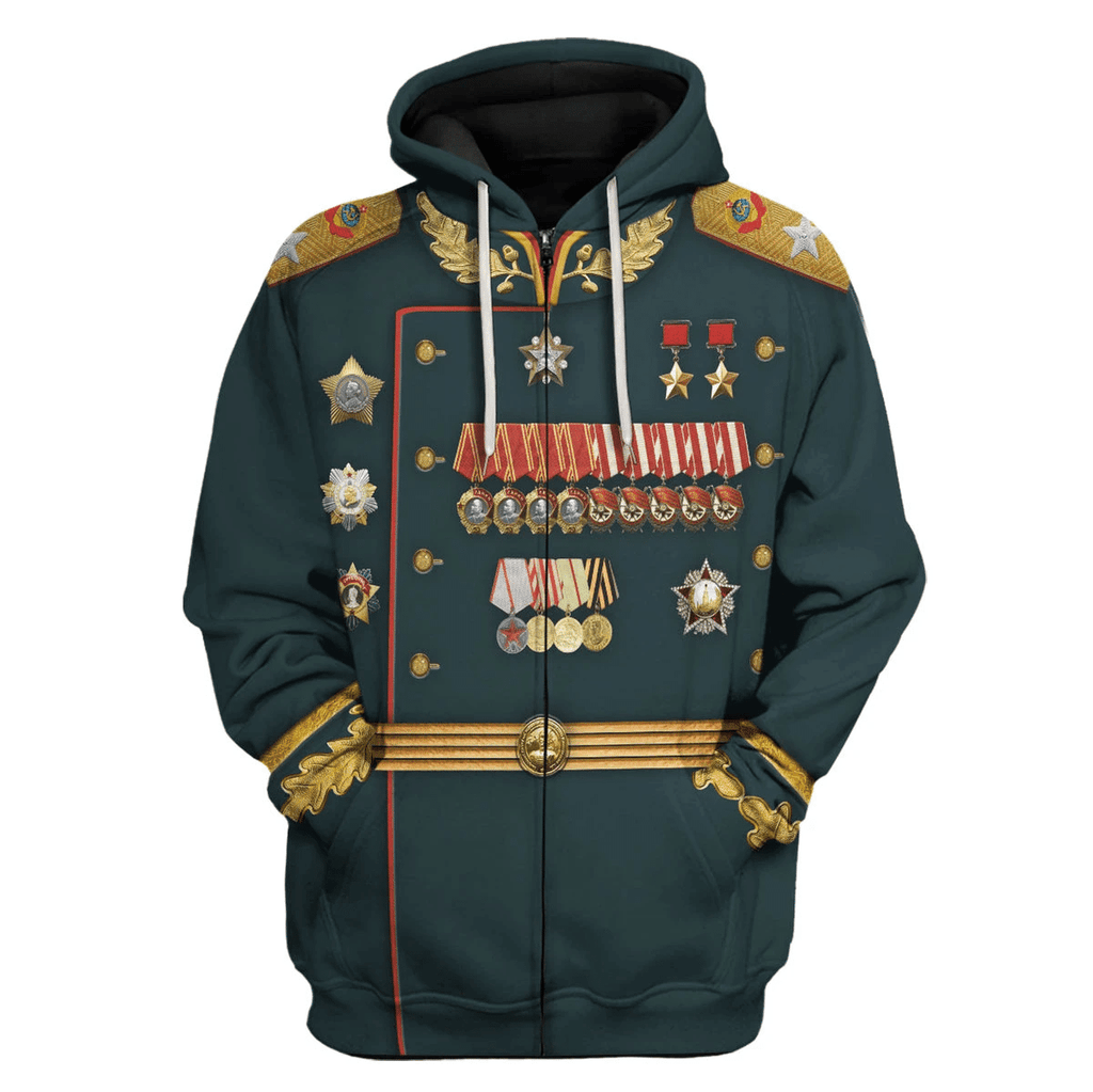 OodieGang Konstantin Rokossovsky Red Army Commanders Costume Hoodie Sweatshirt T-Shirt Tracksuit - OodieGang.com