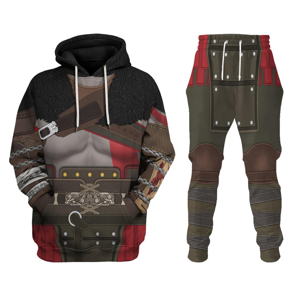 OodieGang Kratos Costume Hoodie Sweatshirt T-Shirt Sweatpants - OodieGang.com