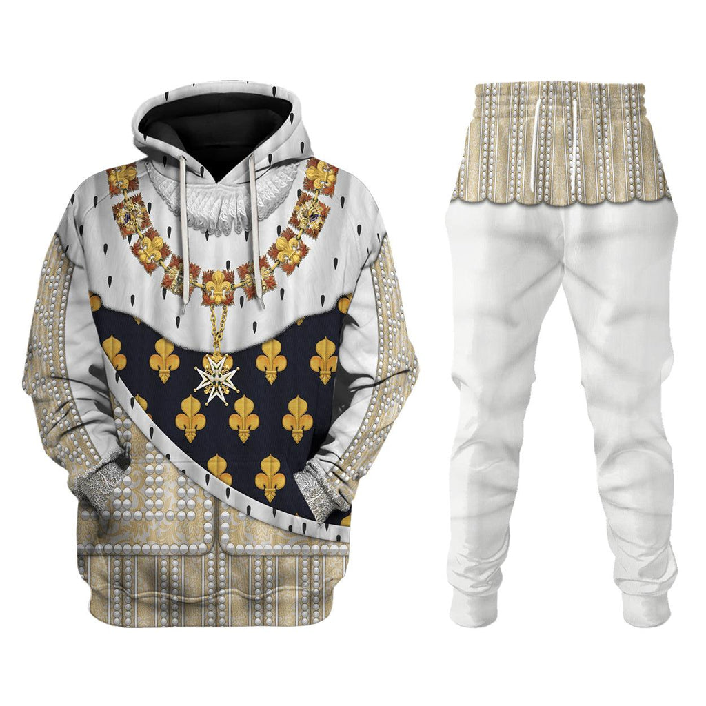 Oodiegang Louis XIII roi de France Costume All Over Print Hoodie Sweatshirt T-Shirt Tracksuit - Oodiegang.com