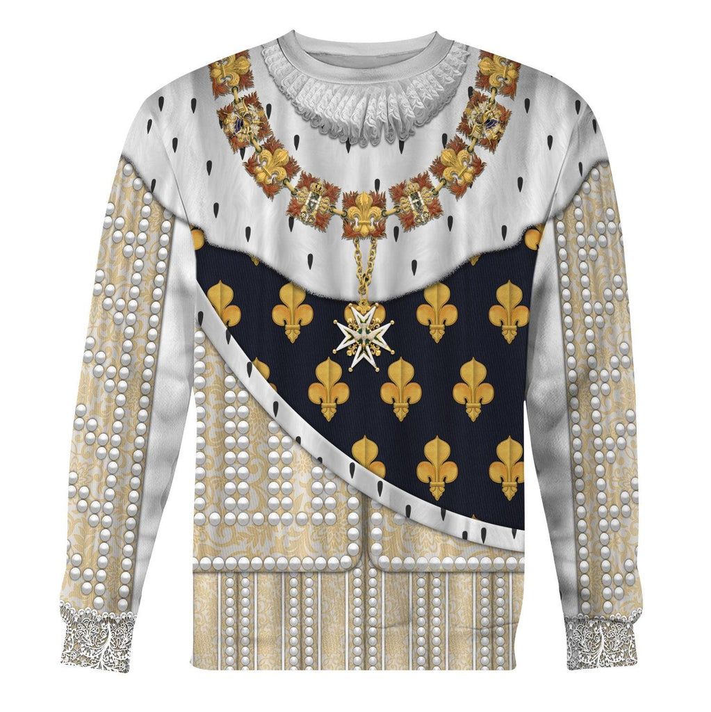 Oodiegang Louis XIII roi de France Costume All Over Print Hoodie Sweatshirt T-Shirt Tracksuit - Oodiegang.com